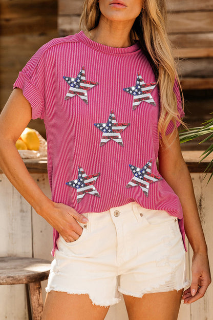 Patriotic Sequin Star Tee