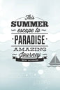 This Summer Scape To Paradise Amazing Journey Von Voyage!: Beautiful Summer Travel Quote With Boat For Chistmas/Anniversary/Birthdays 6x9 - Paperback