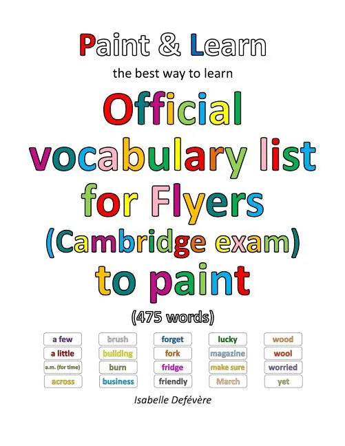 Official vocabulary list for Flyers (Cambridge exam) to paint - Paperback