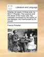 Virginia, an Opera, in Three Acts, by Mrs. F. Plowden. the Overture and the Whole of the Music New; The Melodies Composed by the Author of the Dialogu - Paperback