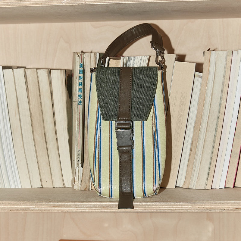 Striped Phone Bag, Cartoon Cute Handbag, Women's Small Square Bag, Crossbody Bag, Fashionable And Portable, Men's And Women's Styles