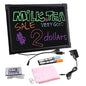 16 x 12" LED Flashing Illuminated Erasable Neon Sign Remote Message Menu Writing