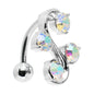 Top Mount Aurora Gem Vine Belly Ring