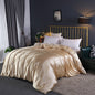 Pure Color Washed Silky Bedding Ice Silk Quilt Cover
