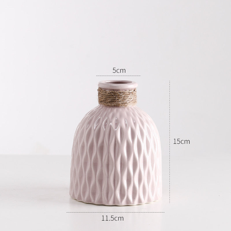 Light Luxury Ceramic Vase Decoration Living Room Bedroom Room Female Decoration