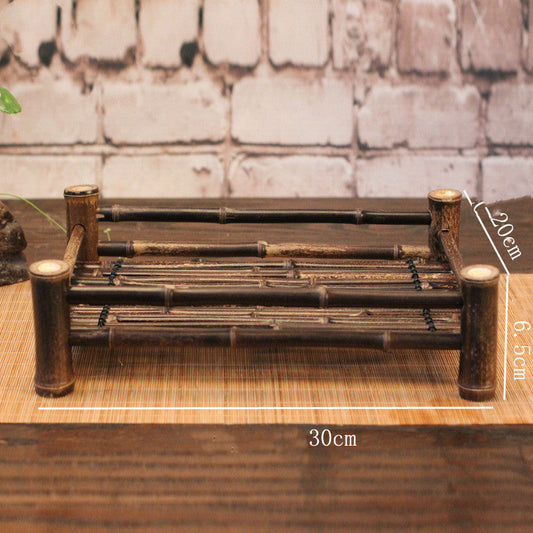 Handmade Purple Bamboo Cup Holder or Tray