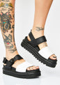 New Product Platform Flat Bottom 40-43 Buckle Color Matching Open Toe Sandals Women