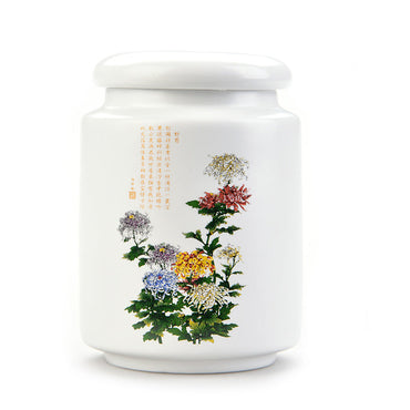 Blue and White Porcelain White Porcelain Tea Caddy
