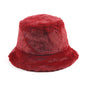 Winter Women's Thickened Imitation Rabbit Fur Flat Top Japanese Fisherman Hat