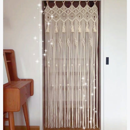 Hand-Woven Cotton Curtain Tapestry, 85 x 200 cm