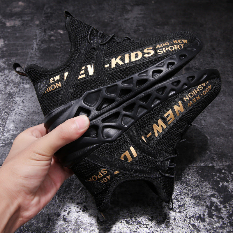 Kids’ Mesh Sneakers with Rubber Sole, Sizes 27–38