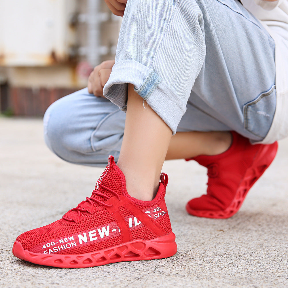 Kids’ Mesh Sneakers with Rubber Sole, Sizes 27–38
