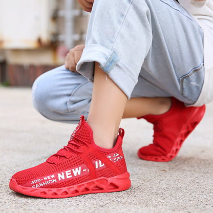Kids’ Mesh Sneakers with Rubber Sole, Sizes 27–38