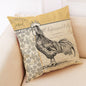 Retro Bird Cotton Linen Car Pillowcase Sofa Cushion