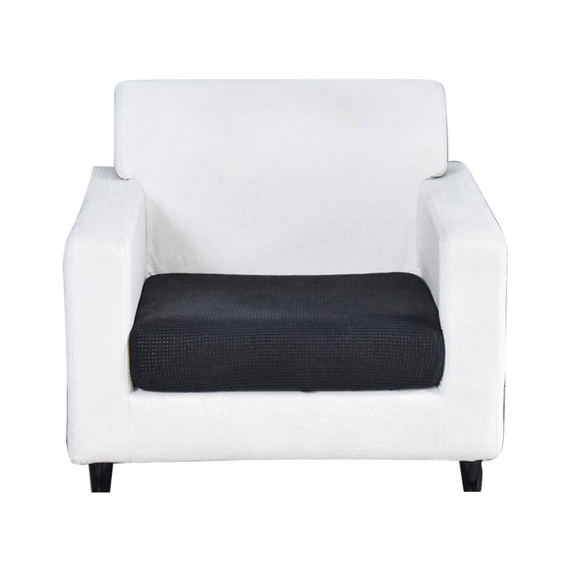 Polar Fleece Sofa Cushion Pure Color Stretch Full Cover Sponge Cushion Cover