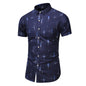 Men's Plus Size Printed Short-sleeved Shirt