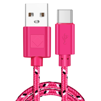 Braided Nylon Usb Type-C Usb-C Data Cable For Fast Charging And Data Transmission