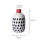 Japanese Style Creative Dried Flower Arrangement Blue Ceramic Small Mouth Vase Living Room Decoration Ornaments Leitler
