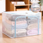 Nylon Mesh Storage Box Steel Frame Breathable Clothes Folding Storage Box Large Quilt Moving Storage Box Waterproof