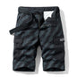 Men Red Summer Thin Print Striped Cargo Shorts