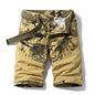 Men Red Summer Thin Print Striped Cargo Shorts