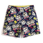 Loose Quick-Drying Printed Straight Striped Blue Summer Beach Casual Shorts