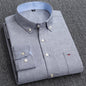 Men'S Plus Size Cotton Oxford Plaid Shirt