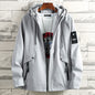 Spring And Autumn Fattening Plus Size Hooded Windbreaker