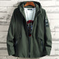 Spring And Autumn Fattening Plus Size Hooded Windbreaker