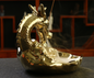 Ceramic Large Smoke Backflow Aromatherapy Burner Matte Golden Carp Hualong Xiangdao Creative Ornaments Sandalwood Burner