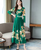 Printed Temperament Plus Size Women's Floral Long Skirt And Large Swing Dress