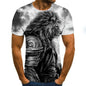 Urban Safari Men's Lion T-Shirt - 3D Printed Animal Graphic Tee, Gold/Black Streetwear, Short Sleeve Crew
