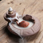 Purple Clay Turns Back Flowing Incense Burner Tower Incense Creative Turning Things Around Smoke Back Flowing Watching Aroma Diffuser Custom Logo