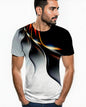Men's Breathable PURPLE ARTISTIC SWIRL DESIGN 3D T Shirt
