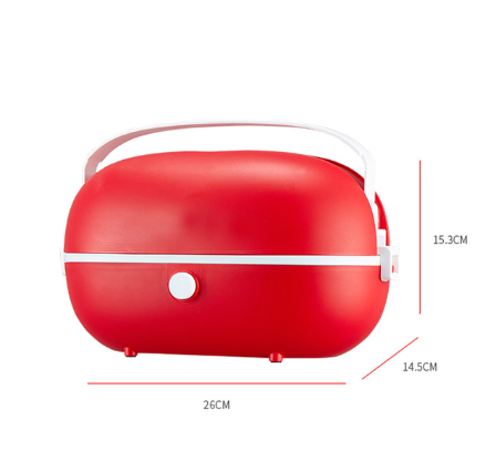 Portable Cooking Electric Lunch Box Stainless Steel Inner Tank Electric Lunch Box Student White Collar Heating Electric Lunch Box