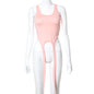 Women S Solid Color U-Neck Sexy Vest Suspenders
