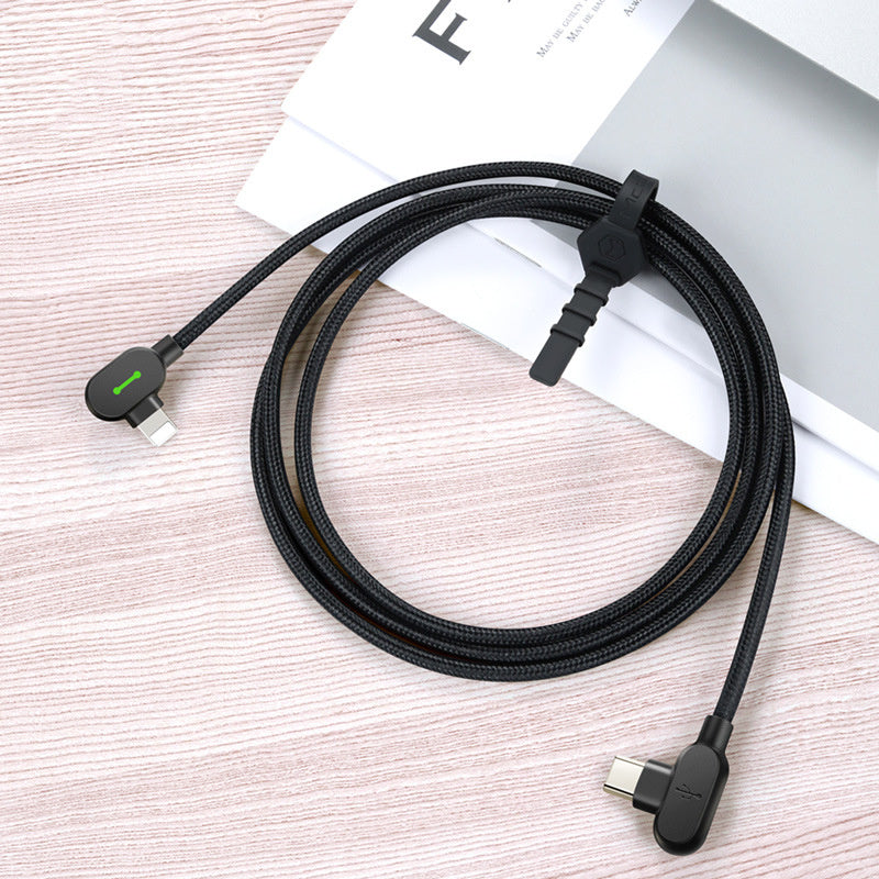 Compatible with Apple, Maiduoduo Pd Fast Charging Double Elbow Suitable For Iphone 8 X Xr Mobile Game Charging Cable