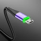 Android Micro USB Charging Cable with LED Green Light - 3A Fast Charge for Mobile Devices