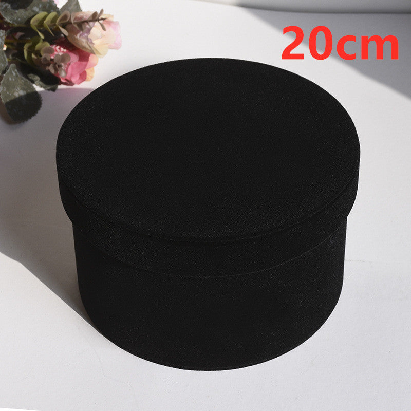 Round Box Gift Box Hug Bucket Eternal Flower With Hand Gift Box Florist Supplies