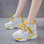 Inner Increase Small White Shoes Female Spring New Wild 10Cm Thick Bottom Sponge Cake Sports Net Red Daddy