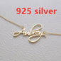Customized Personalized Name Gold Copper Alloy Letter Pendant Necklace