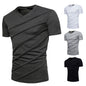 Men's Plus Size Pleated V-neck Short-sleeved T-shirt Bottoming Shirt