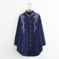 Long-Sleeved Cotton And Linen Plus Size Shirt