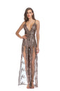 Sling Deep V-neck Sexy Back Long Dress