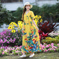 Literary Retro V-neck Plus Size Loose Long-sleeved Dress