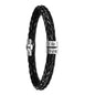 Personalized Mens Braided Genuine Leather Bracelet