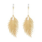 Leaves Hollowed Out Pearl Earrings Women''s New Korean Temperament