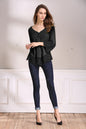 Ladies' New Product Lace Stitching Cotton Fashion Casual Women's Blouse