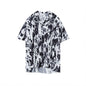 Products Trendy Korean Ins Loose And Handsome Retro Pattern Drape Shirt Men