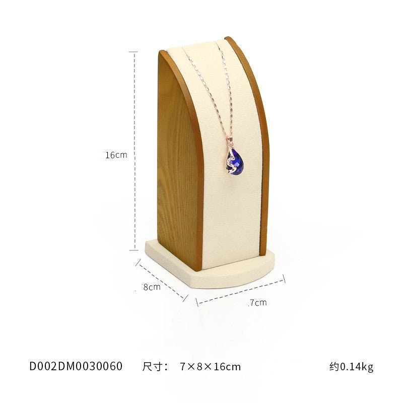 Jewelry Display Stand Factory Direct Necklace Pendant Curved Solid Wooden Jewelry
